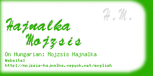 hajnalka mojzsis business card